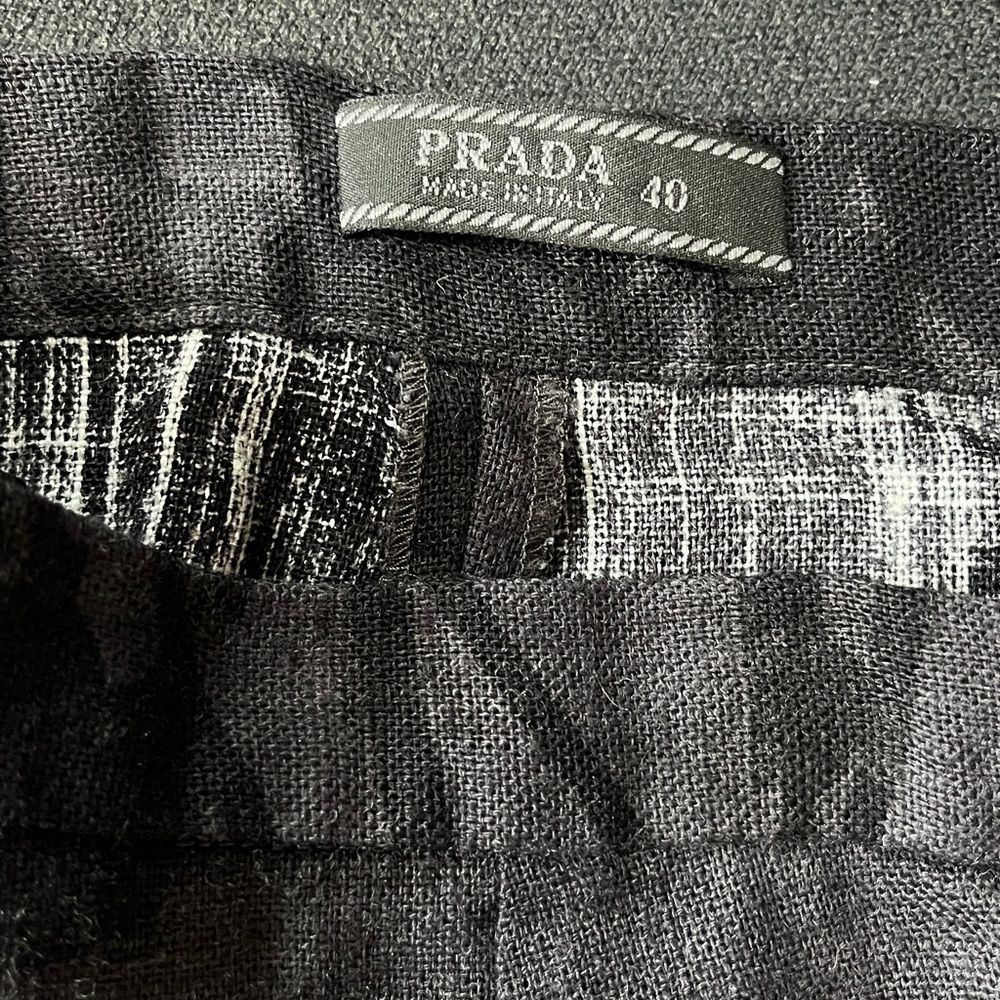 Prada Black Pencil Skirt Abstract Floral US S IT 40 RESERVED for Tammy - Picture 6 of 10